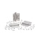 Global Door Controls 3.5 in. x 3.5 in. Satin Nickel Full Mortise Spring Squared Hinge with Non-Removable Pin, PK3 CPS3535-US15-3 - alternate 3